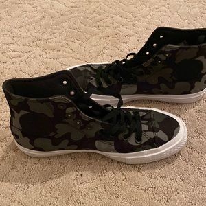 Converse black camo high top sneakers!
